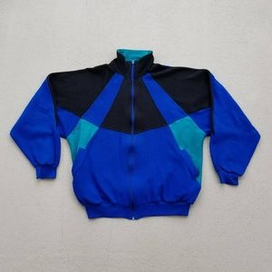 80s track jacket in a fresh aqua colorway!